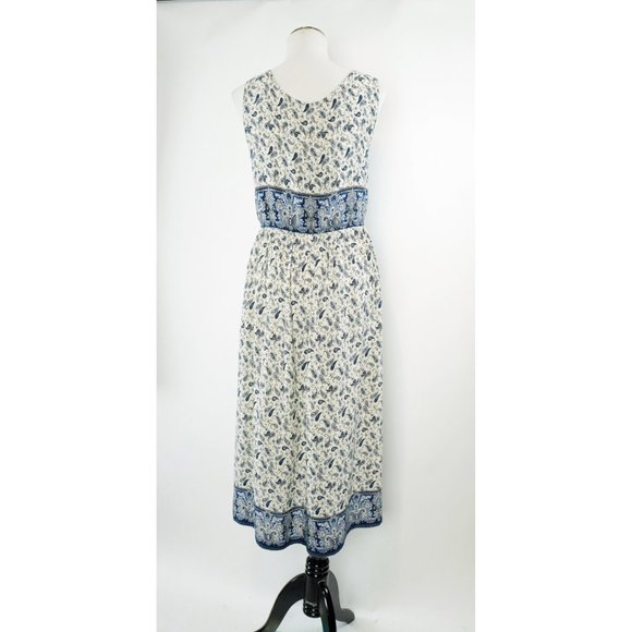 Cupshe Dresses Flowing Paisley Summer Dress Cupshe Blue Cream